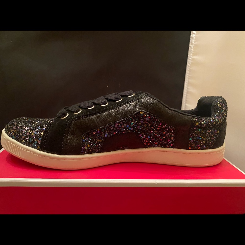 Juicy Couture Black Chunky Glitter Sneaker size 10 M, new in box.